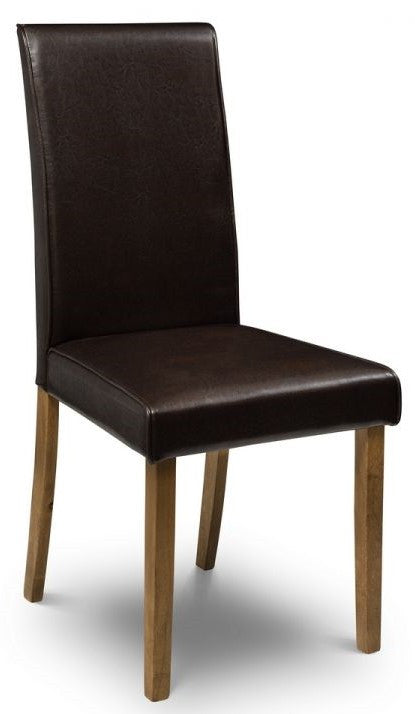 Julian Bowen Hudson Brown Faux Leather Dining Chair
