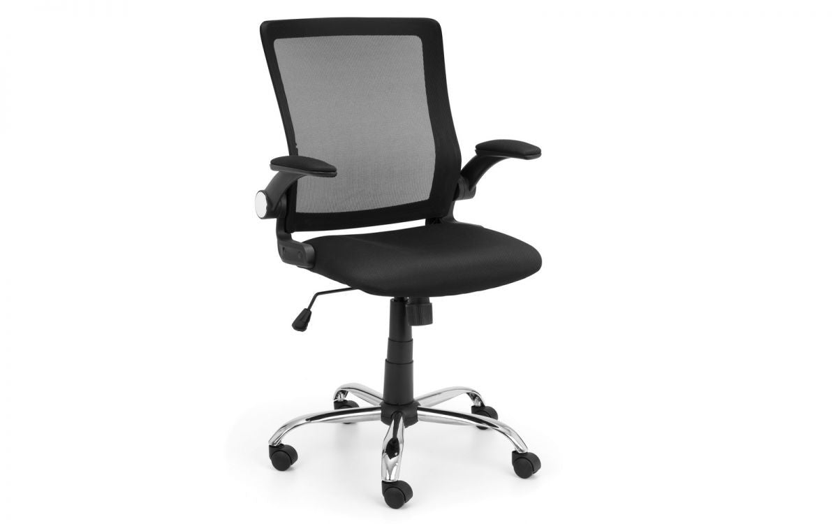 Julian Bowen Imola Black Fabric Office Chair