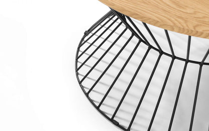 Julian Bowen Jersey Euro Oak Round Wire Coffee Table