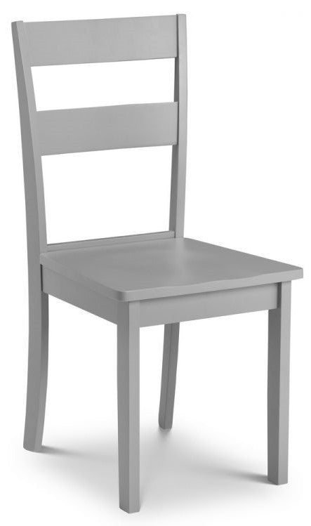 2 x Julian Bowen Kobe Lunar Grey Wooden Dining Chairs
