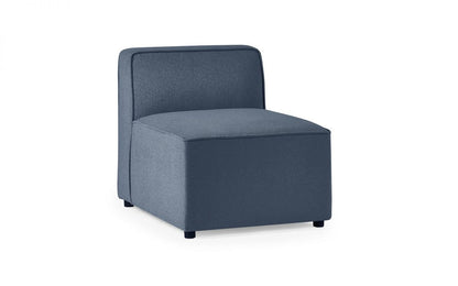 Julian Bowen Lago Blue Fabric Combination Corner Sofa Unit