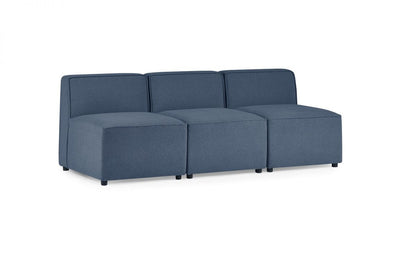 Julian Bowen Lago Blue Fabric Combination Corner Sofa Unit