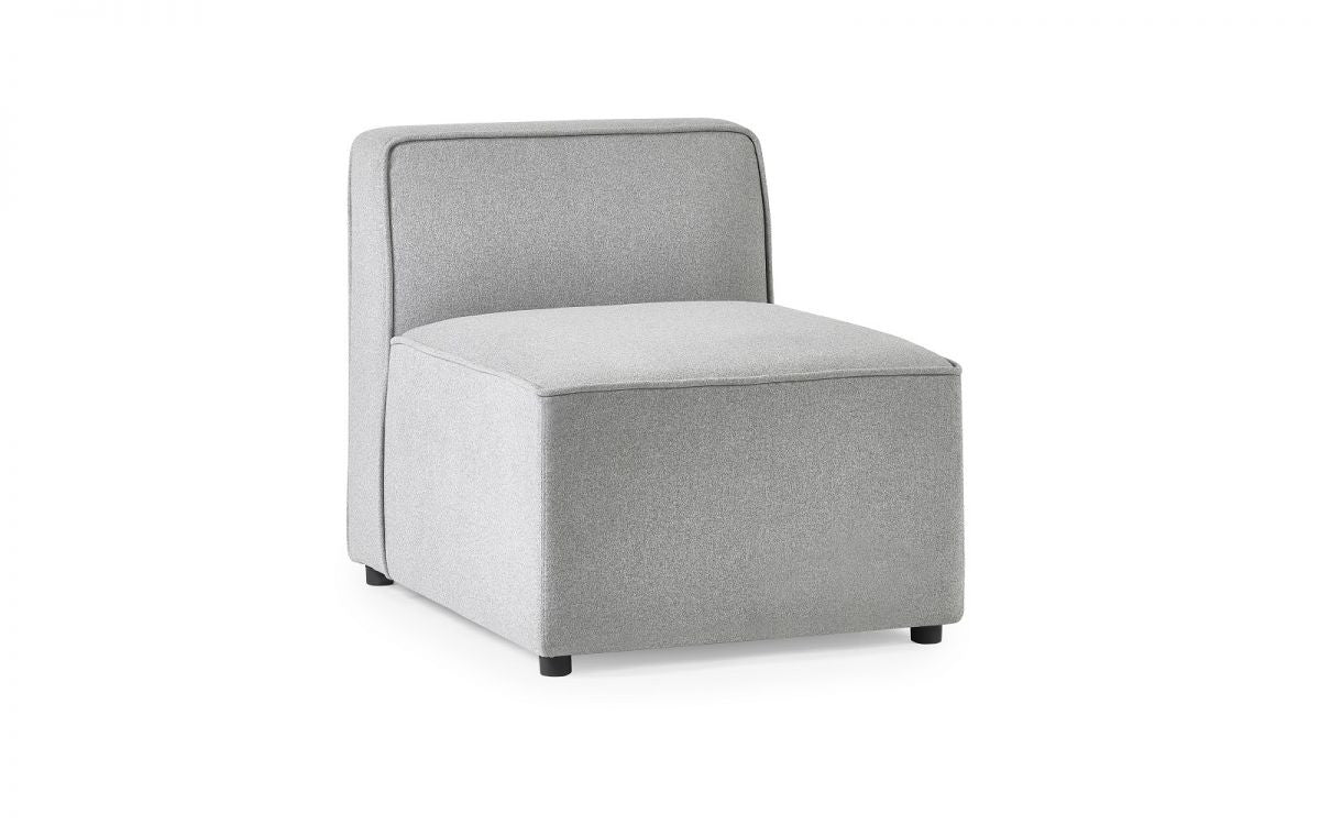 Julian Bowen Lago Grey Fabric Combination Corner Sofa Unit