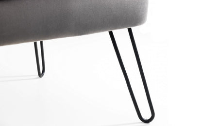 Julian Bowen Lisbon Grey Velvet Chair