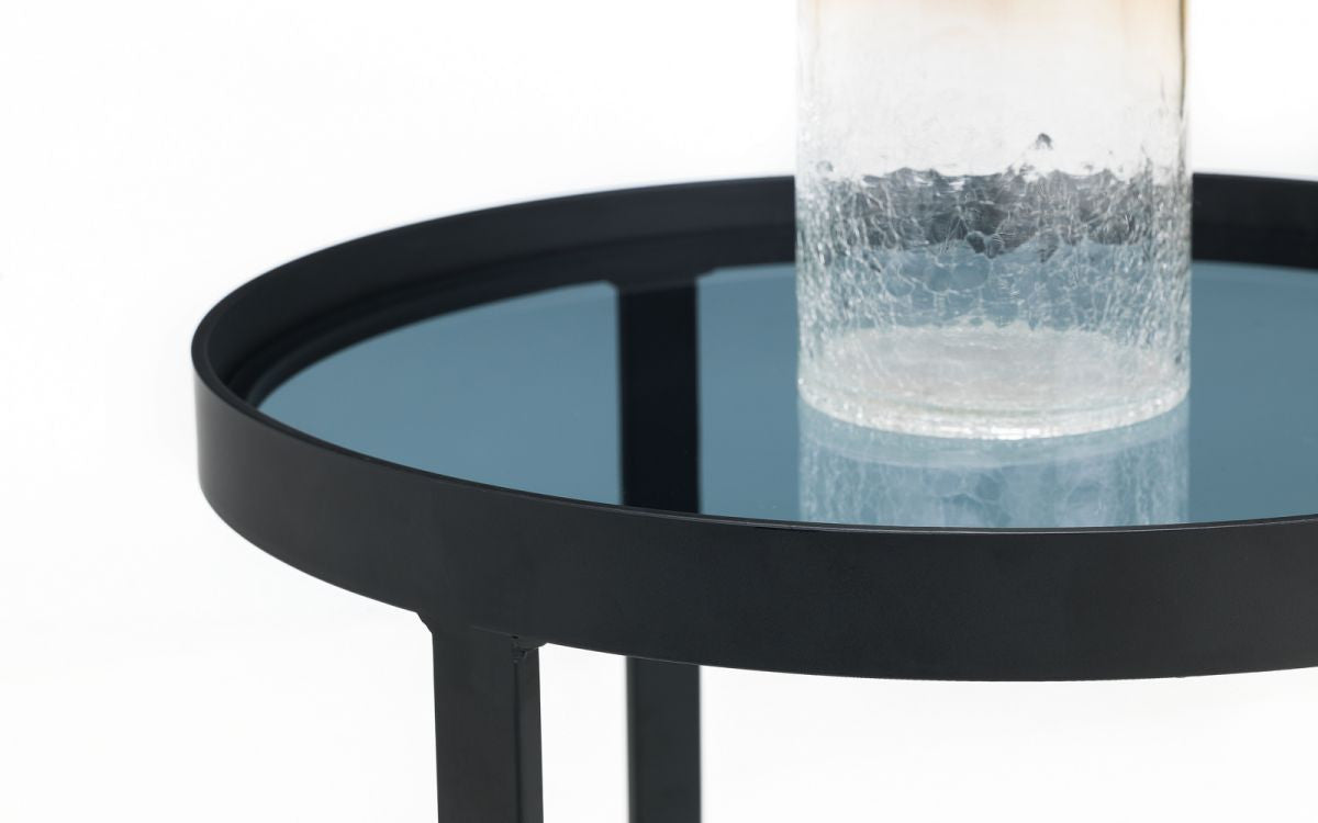 Julian Bowen Loft Smoked Glass Lamp Table