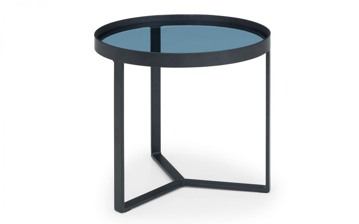 Julian Bowen Loft Smoked Glass Lamp Table