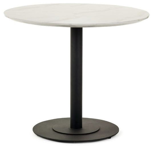 Julian Bowen Luca Black/White Round Table