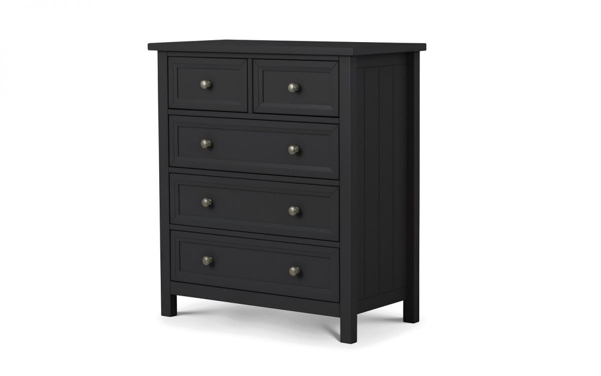 Julian Bowen Maine Anthracite 3+2 Drawer Wooden Chest