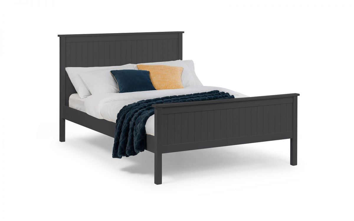 Julian Bowen Maine Anthracite 5ft Kingsize Wooden Bed