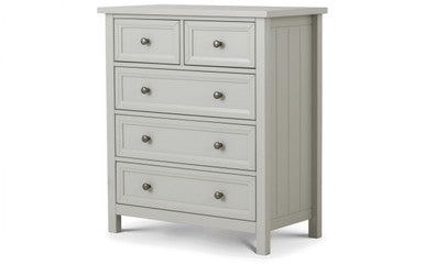 Julian Bowen Maine Dove Grey 3 + 2 Drawer Chest