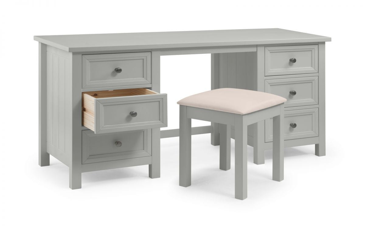 Julian Bowen Maine Dove Grey Wooden Dressing Table