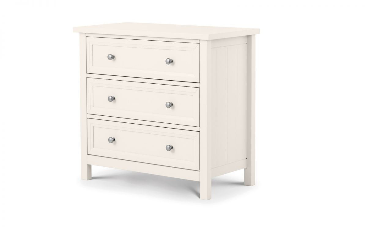 Julian Bowen Maine Surf White Pine 3 Drawer Chest