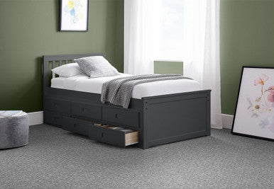 Julian Bowen Maisie Anthracite Bed With Underbed And Drawers