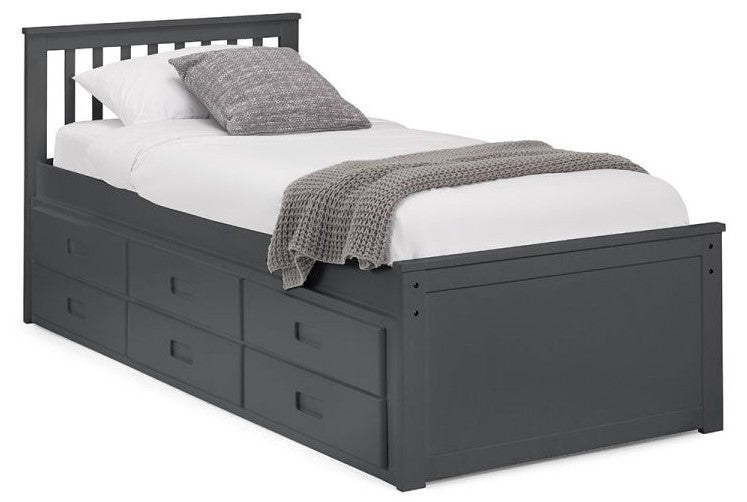 Julian Bowen Maisie Anthracite Bed With Underbed And Drawers