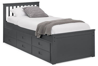 Julian Bowen Maisie Anthracite Bed With Underbed And Drawers