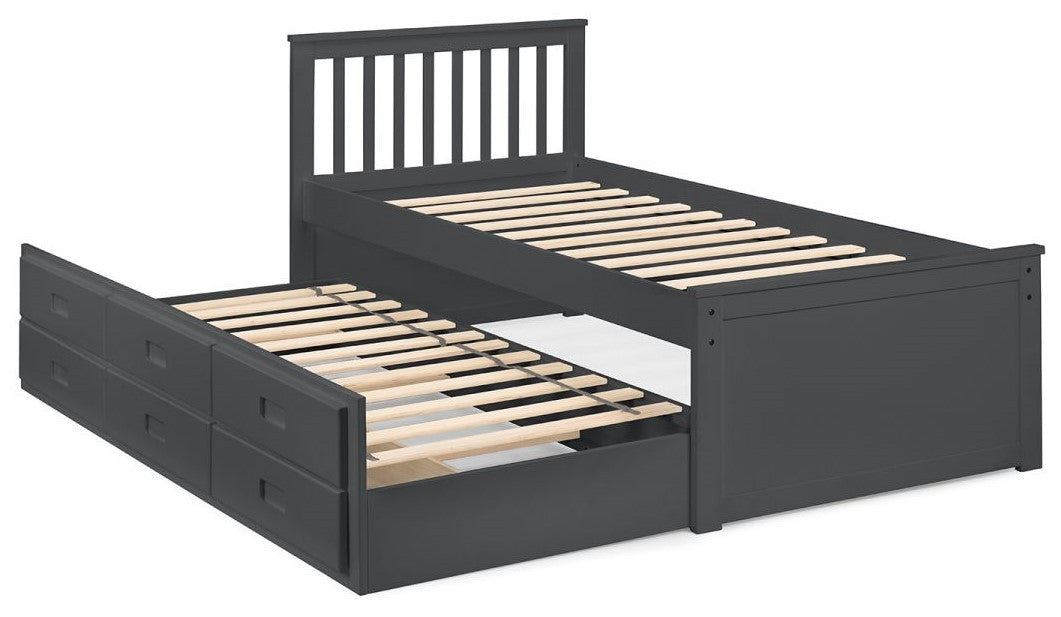 Julian Bowen Maisie Anthracite Bed With Underbed And Drawers