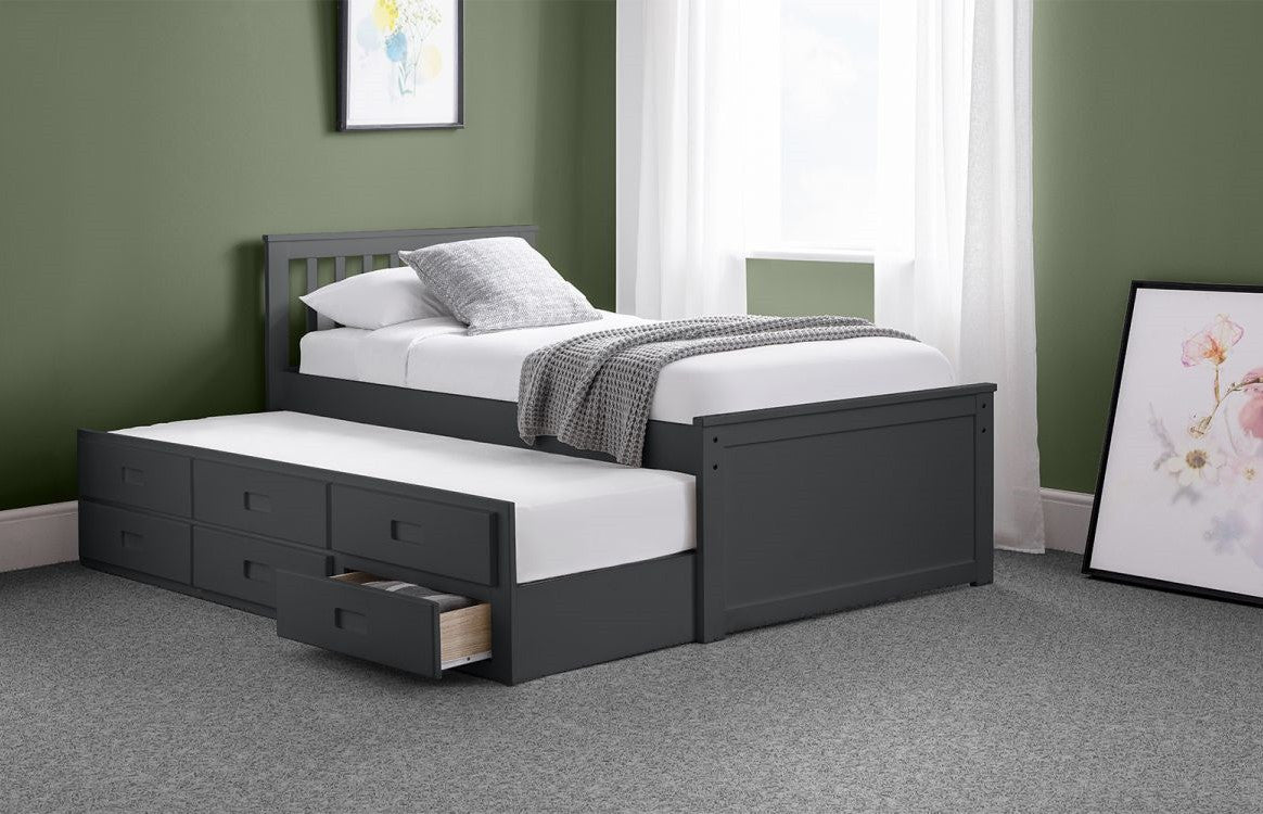 Julian Bowen Maisie Anthracite Bed With Underbed And Drawers