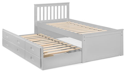 Julian Bowen Maisie Dove Grey Bed With Underbed And Drawers