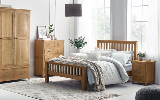 Julian Bowen Mallory 5ft Kingsize Oak Hfe Bed