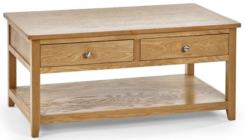 Julian Bowen Mallory Oak 2 Drawers Coffee Table