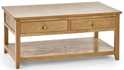 Julian Bowen Mallory Oak 2 Drawers Coffee Table