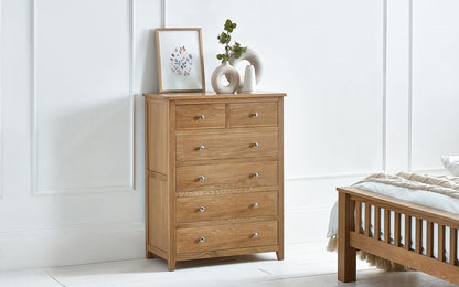 Julian Bowen Mallory Oak 4+2 Drawer Chest