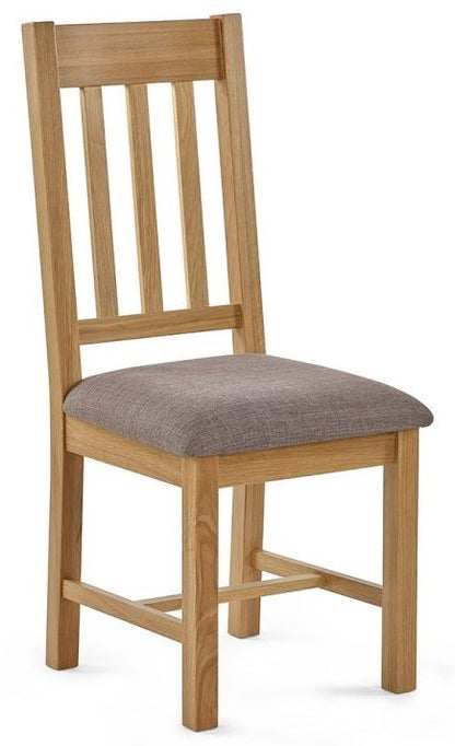 2 x Julian Bowen Mallory Oak Dining Chairs