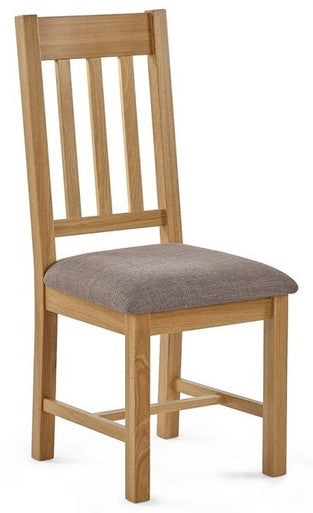 2 x Julian Bowen Mallory Oak Dining Chairs