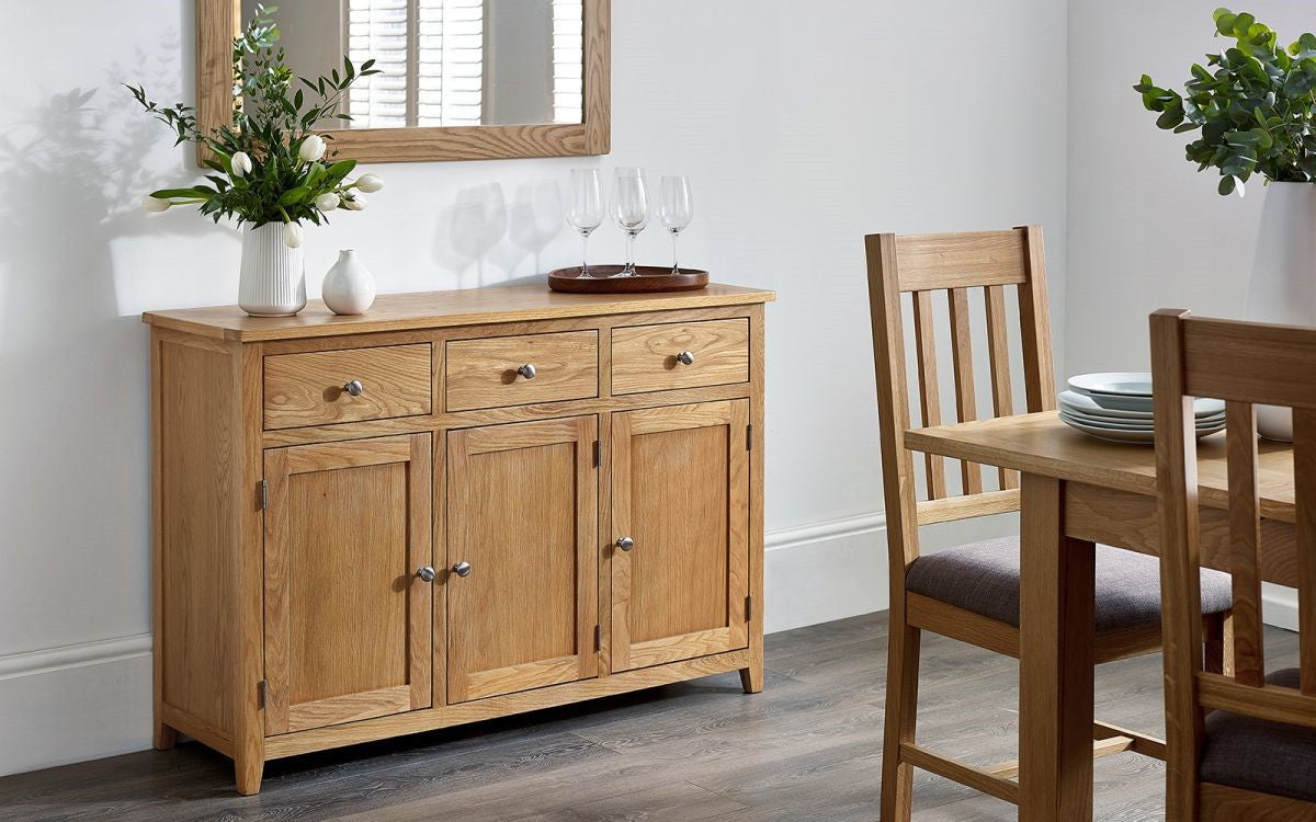 Julian Bowen Mallory Oak Large Sideboard
