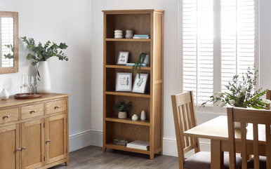 Julian Bowen Mallory Oak Tall Bookcase