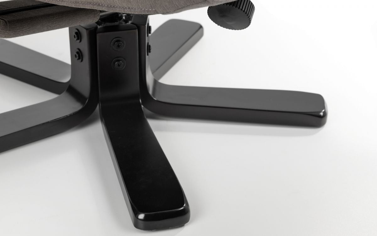 Julian Bowen Malmo Grey Linen Swivel Recliner & Stool