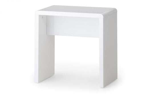 Julian Bowen Manhattan White High Gloss Dressing Stool