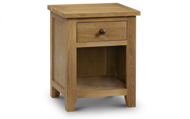 Julian Bowen Marlborough Oak 1 Drawer Bedside Cabinet