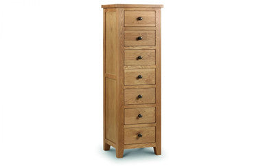 Julian Bowen Marlborough Oak 7 Drawer Chest