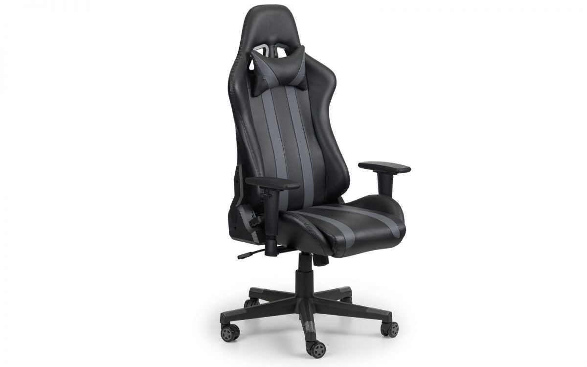 Julian Bowen Meteor Black Faux Leather Gaming Chair