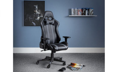 Julian Bowen Meteor Black Faux Leather Gaming Chair