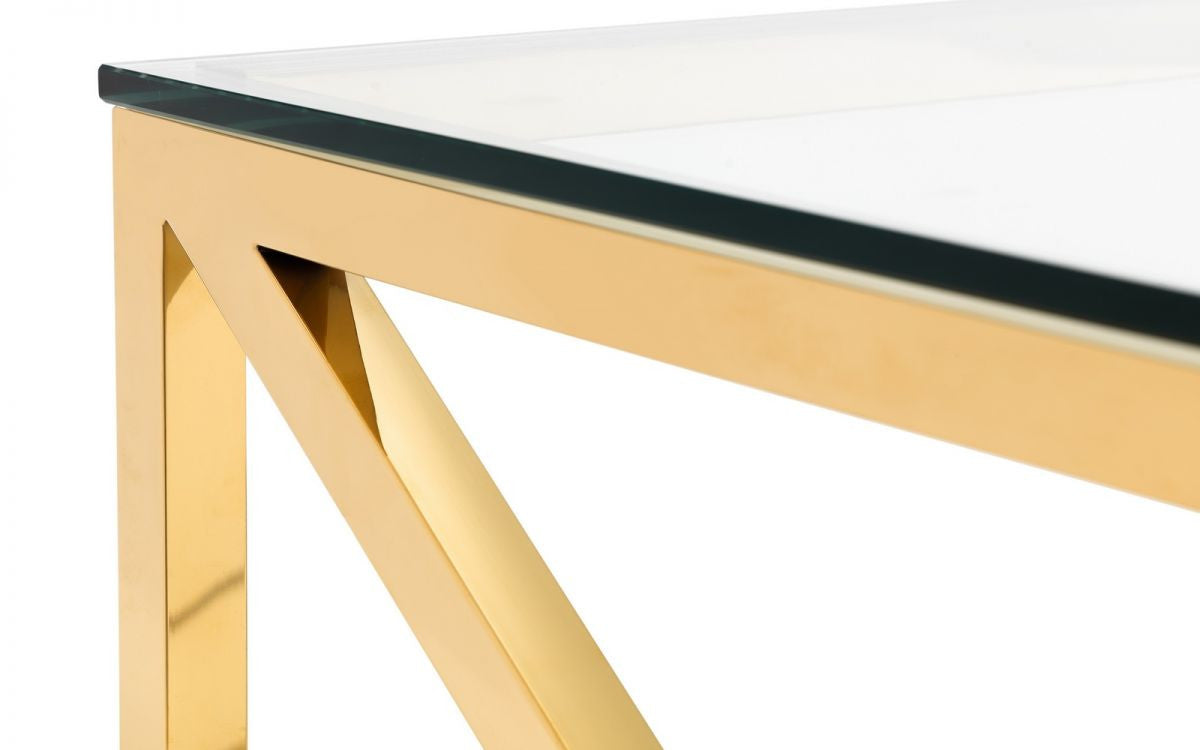 Julian Bowen Miami Gold Steel Coffee Table