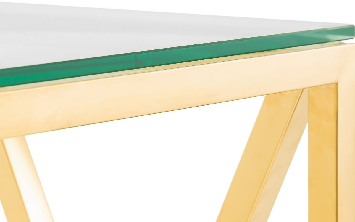 Julian Bowen Miami Gold Steel Console Table