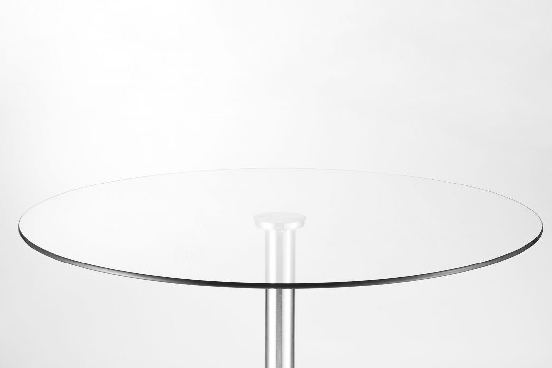 Julian Bowen Milan 120Cm Round Glass Pedestal Dining Table