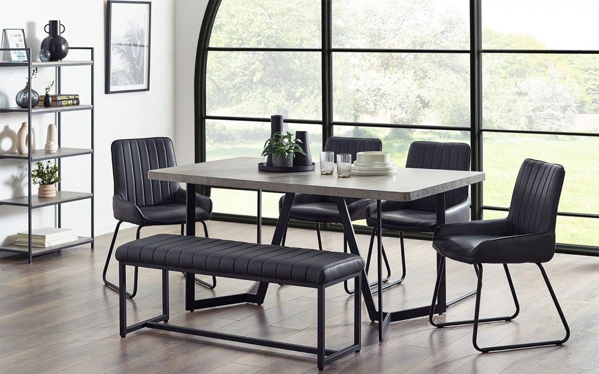 Julian Bowen Miller Concrete Effect Dining Table