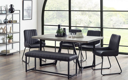 Julian Bowen Miller Concrete Effect Dining Table