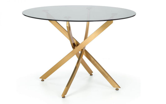 Julian Bowen Montero Clear Glass Round Dining Table