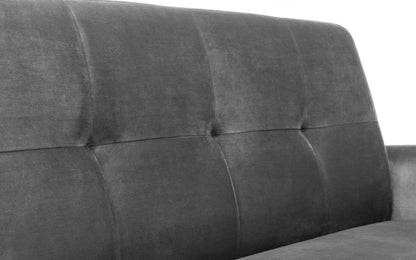Julian Bowen Monza Dark Grey Velvet 3 Seater Sofa