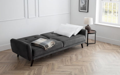 Julian Bowen Monza Dark Grey Velvet Sofabed