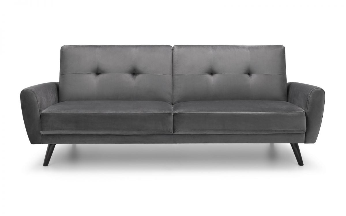 Julian Bowen Monza Dark Grey Velvet Sofabed