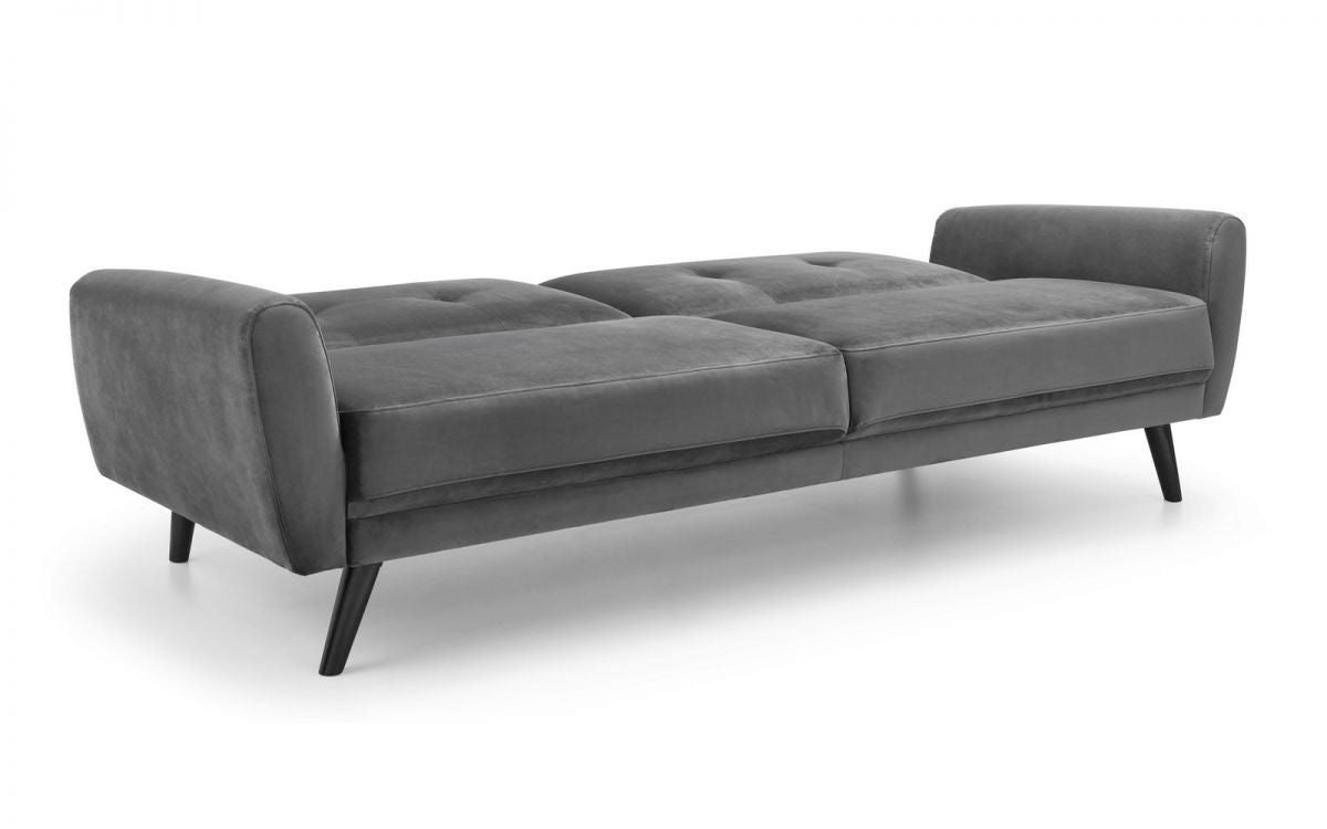 Julian Bowen Monza Dark Grey Velvet Sofabed