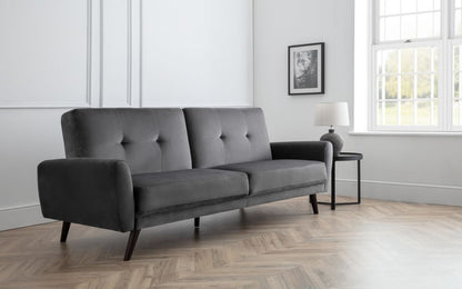 Julian Bowen Monza Dark Grey Velvet Sofabed
