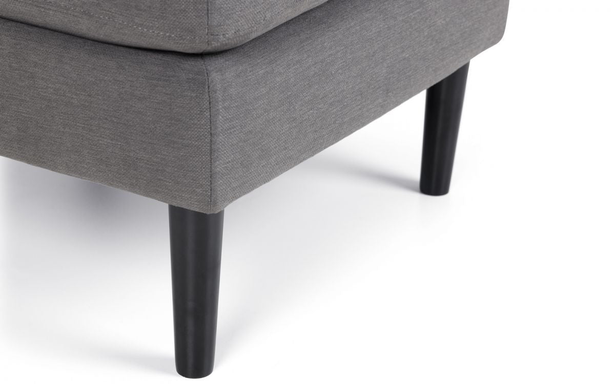 Julian Bowen Monza Grey Fabric Ottoman