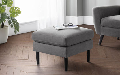 Julian Bowen Monza Grey Fabric Ottoman