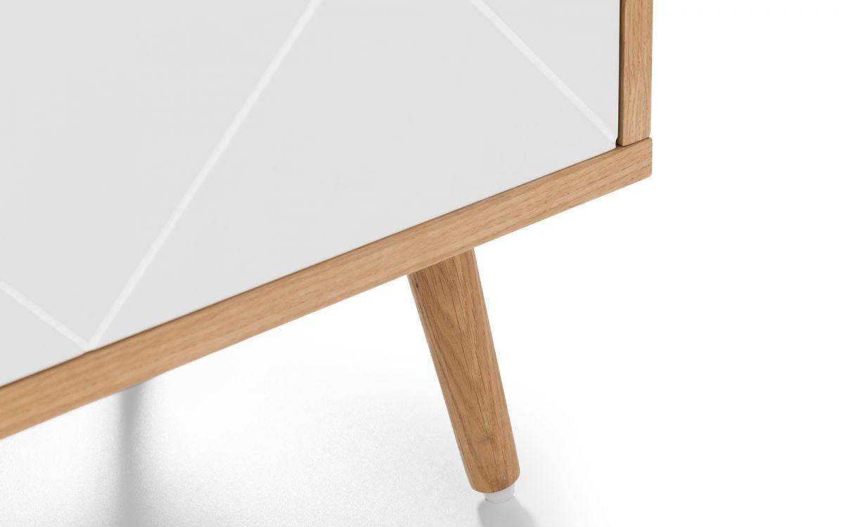 Julian Bowen Moritz Oak & White 4 Door Cabinet